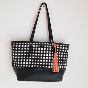 Nine West Black & White Tote